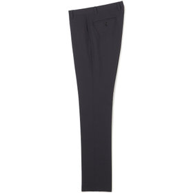 【HIGH SPEC MOTION】【年間】ポリエステル 0タックパンツ・スラックス/ネイビー×ソリッド/ウォッシャブル/※裾直し必要