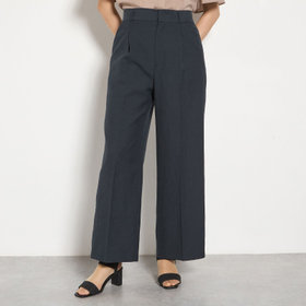 【Diana】【春夏】ワイドパンツ/ネイビー/ウォッシャブル＆ストレッチ/裾上げ済仕様