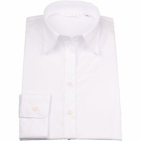 【english girl by J.P.】スキッパーカラーブラウス/ホワイト×ソリッド