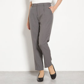 【Diana】【春夏】1タックパンツ/グレー/ウエストシャーリング/ウォッシャブル＆ストレッチ/裾上げ済仕様