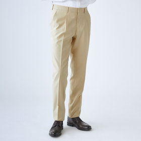 春夏】 1タックパンツ/ベージュ/※裾上げ必要（KNPW2550-32_T