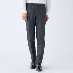 【JOHN PEARSE comfort navy】【春夏】機能性ポリエステル ショートタックパンツ/ネイビー/ウエストムーブ仕様/ULTRA MOVE/※裾上げ必要