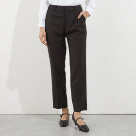 【Diana】【秋冬】パンツ/グレー×シャドーチェック/ウォッシャブル＆ストレッチ/裾上げ済仕様