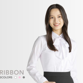 【美品】&ellecy アンドエルシー　バイカラーブラウス（リボン取り外しOK） 美品】&ellecy アンドエルシー バイカラーブラウス（リボン取り外しOK