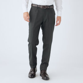 L.O.X】【大きいサイズ】【秋冬】ウールブレンド 1タックパンツ