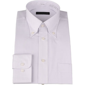 【DUKEMORGAN】【形態安定】ボタンダウンワイシャツ/グレー＆ホワイト×チェック