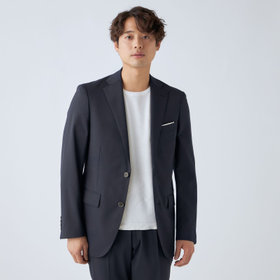 【ULTRA MOVE CROSS】【JOHN PEARSE comfort】【年間】2釦シングルジャケット/ネイビー×カルゼ