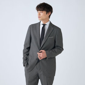 【HIGH SPEC MOTION】【春夏】ポリエステル2釦シングルジャケット/グレー