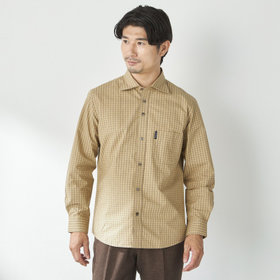【stanley blacker new york】【長袖】チェックシャツ/ベージュ