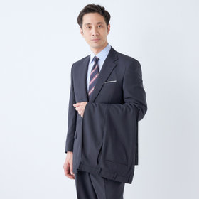 【Donato Vinci Italy】【春夏】スペアパンツ付き/ 2釦シングルスーツ 1タック/ネイビー×シャドーストライプ/ULTRA LIGHT SPEC※裾直し必要