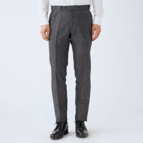 【JOHN PEARSE comfort navy】【春夏】機能性ポリエステル ショートタックパンツ/ブラック/ウエストムーブ仕様/ULTRA MOVE/※裾上げ必要