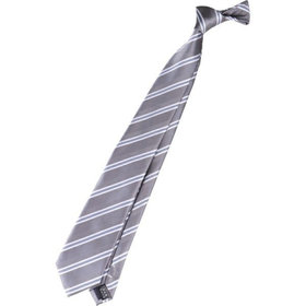 【HIGH SPEC MOTION】ウォッシャブル ストライプネクタイ 8.0cm幅/グレー×ホワイト+ブルー