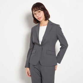 【Diana】【春夏】1釦ジャケット/グレー/ウォッシャブル＆ストレッチ/Soalon