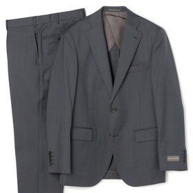 【JOHN PEARSE comfort】【秋冬】2釦シングルスーツ ショートタック/グレー×メランジ7MIX /REAL GRAY /NEW ZEALAND WOOL /※裾上げ必要