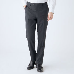 ETRO メンズパンツ スラックス ダブル裾 グレー イタリア製 46 ウール GIOVANNI AREZZO】洗えるストレッチツータックスラックス M