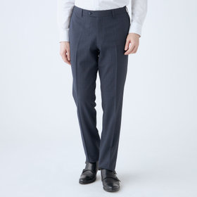 【JOHN PEARSE Black SELECT LINE】【春夏】機能性ポリエステル 0タックパンツ/ネイビー/ウエストシャーリング仕様/ULTRA MOVE/※裾上げ必要