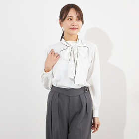 NATURAL BEAUTY】ケープ風ブラウス/ホワイト（242152-05_S）｜NATURAL