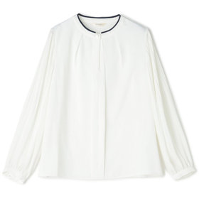 【NATURAL BEAUTY】袖プリーツブラウス/ホワイト