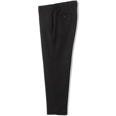 【UWS】【年間】ビジカジセットアップ 0タックパンツ/ブラック×メランジ調/ウォッシャブル /ストレッチ ※裾上げ済み仕様