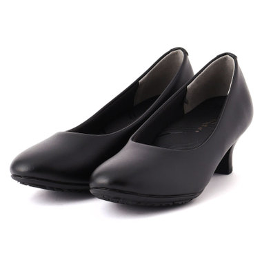 【english girl by J.P.】ラウンドトゥパンプス/ブラック/ASICS/ヒール5.0cm