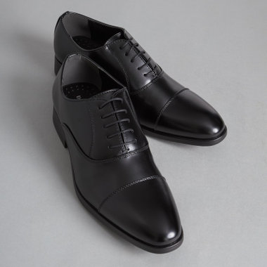 【Unpressure】ストレートチップドレスシューズ/ブラック「抗菌」「防臭」