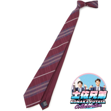 土佐兄弟コラボネクタイ【就活応援】シルクブレンドチェックネクタイ/ワイン/「カチトレナイテイ」