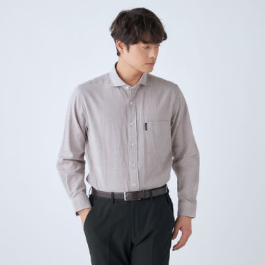 【stanley blacker new york】【長袖】カッタウェイシャツ/グレー