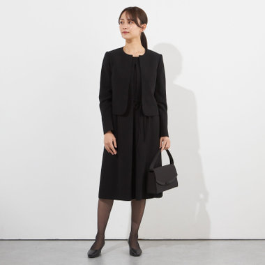 【年間】ノーカラーアンサンブルレディースフォーマル