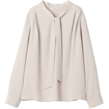 【WEB限定/OUTLET/汚れ・キズ等有】【NATURAL BEAUTY】スリムボウタイカットソー/グレージュ