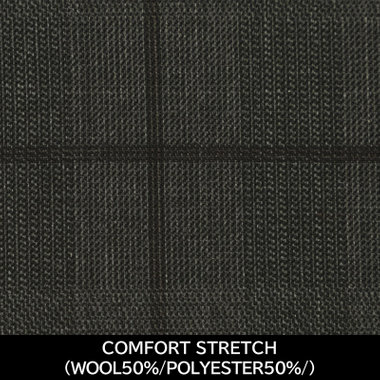 【パターンオーダー】【JOHN PEARSE comfort 6釦2掛ダブル】【秋冬】スーツ/COMFORT STRETCH/グリーン×チェック(WOOL50% POLYESTER50%)