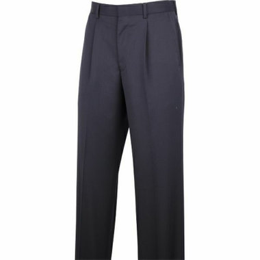 【JOHN PEARSE White】【年間】1タックビジネススラックス/ネイビー×ソリッド