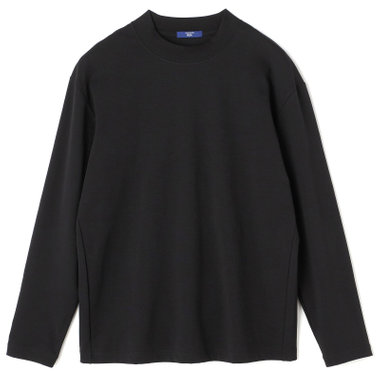 【JOHN PEARSE comfort navy】モックネックロングTシャツ/ブラック/「吸汗速乾」「接触冷感」「UV加工」