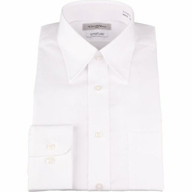 【WEB限定/OUTLET/汚れ・キズ等有】【Donato Vinci Italy】【形態安定】レギュラーカラードレスワイシャツ/ホワイト×ソリッド
