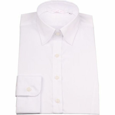 【WEB限定/OUTLET/汚れ・キズ等有】【english girl by J.P.】レギュラーカラーブラウス/ホワイト×ソリッド