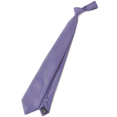 【JOHN PEARSE White】ウォッシャブル/ストライプ柄ネクタイ/8.0㎝幅/パープル