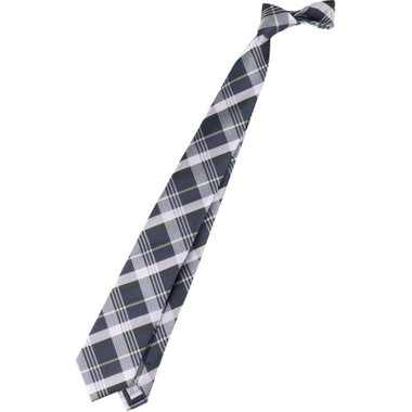 【JOHN PEARSE Black】シルクブレンドチェックネクタイ 7.5cm幅/ネイビー×グリーン×ホワイト