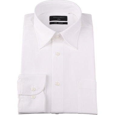 【WEB限定/OUTLET/汚れ・キズ等有】【Donato Vinci Italy Uomo】【ノーアイロン】レギュラーカラードレスワイシャツ/ホワイト/ULTRA MOVE/ニット素材