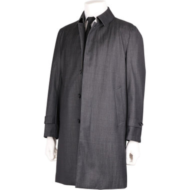 【Donato Vinci Italy】【ステンカラー】【SHEETDOWN】ウールコート/グレー×ソリッド