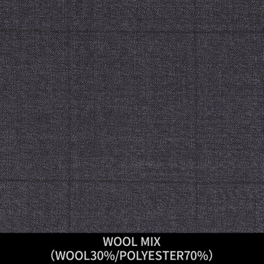 【パターンオーダー】【JOHN PEARSE comfort 3釦段返り】【春夏】スーツ/WOOL MIX/グレー×チェック(WOOL30%/POLYESTER70%)