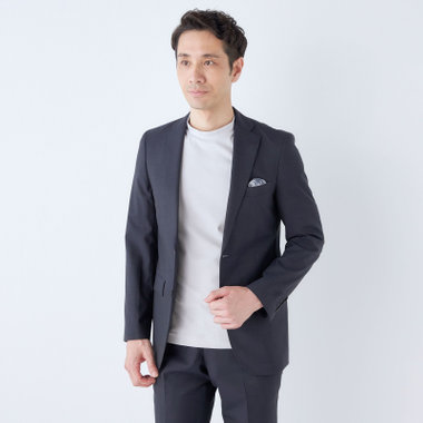 【JOHN PEARSE comfort】【春夏】2釦シングルスーツ ショートタック/ネイビー/REAL NAVY/NEW ZEALAND WOOLSHOWER CLEAN/SustainaBee Wool/※裾上げ必要