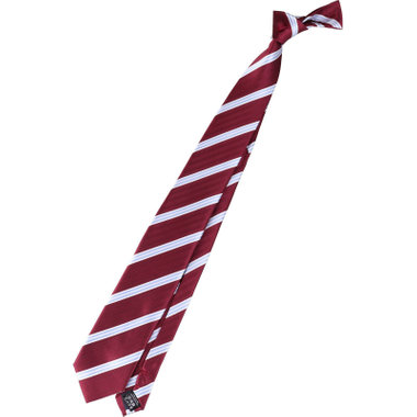 【Unpressure】シルクブレンドストライプネクタイ 7.0cm幅/ワイン×サックス＆ホワイト/ウォッシャブル