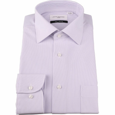 【WEB限定/OUTLET/汚れ・キズ等有】【JOHN PEARSE White】【ノーアイロン】ワイドカラードレスワイシャツ/ホワイト×パープルストライプ/ULTRA MOVE/ニット素材