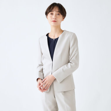 【mirum purple】【年間】キーカラージャケット/グレージュ