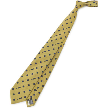 【呪術廻戦コラボ】【七海 建人イメージカラー】シルクブレンドドットネクタイ/ゴールド