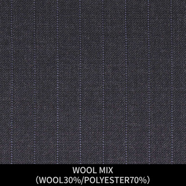 【パターンオーダー】【JOHN PEARSE comfort 3釦段返り】【秋冬】スーツ/WOOL MIX/グレー×ストライプ(WOOL30%/POLYESTER70%)