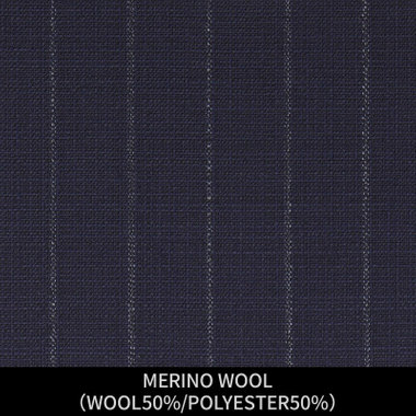 【パターンオーダー】【JOHN PEARSE comfort 3釦段返り】【秋冬】スーツ/MERINO WOOL/ネイビー×ストライプ(WOOL50%/POLYESTER50%)