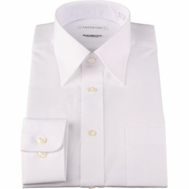 【WEB限定/OUTLET/汚れ・キズ等有】【KANSAIMAN collection】【形態安定】【レキュラーシルエット】レギュラーカラードレスワイシャツ/ホワイト×ソリッド