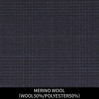 【パターンオーダー】【JOHN PEARSE comfort 3釦段返り】【秋冬】スーツ/MERINO WOOL/ネイビー×チェック(WOOL50%/POLYESTER50%)