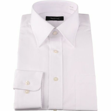 【WEB限定/OUTLET/汚れ・キズ等有】【UNPRESSURE】【形態安定】レギュラーカラードレスワイシャツ/ホワイト×ソリッド