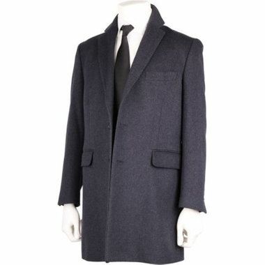 【チェスター】ウールコート/ネイビー×ソリッド